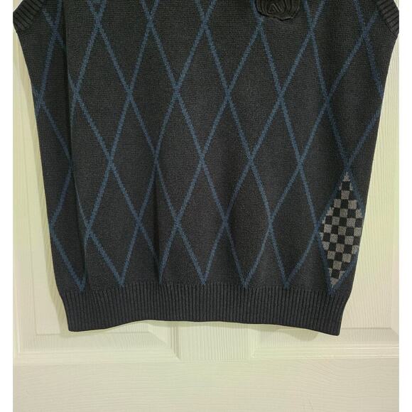 Allyance Men's Sweater Vest Size Large Cotton Blend Diamond Retro - Picture 5 of 15